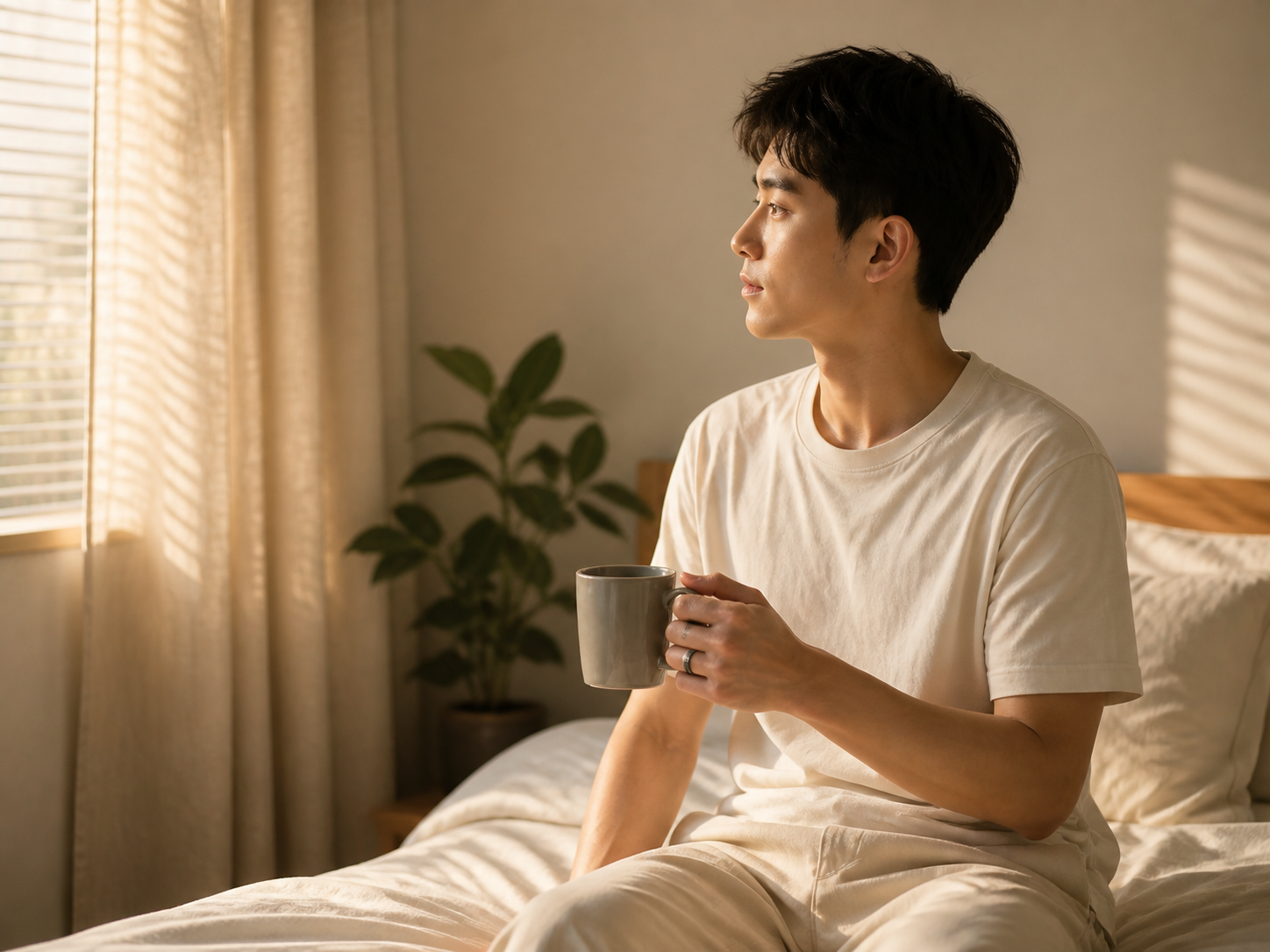 佩戴 LifeRing 的用户在清晨了解身体状态